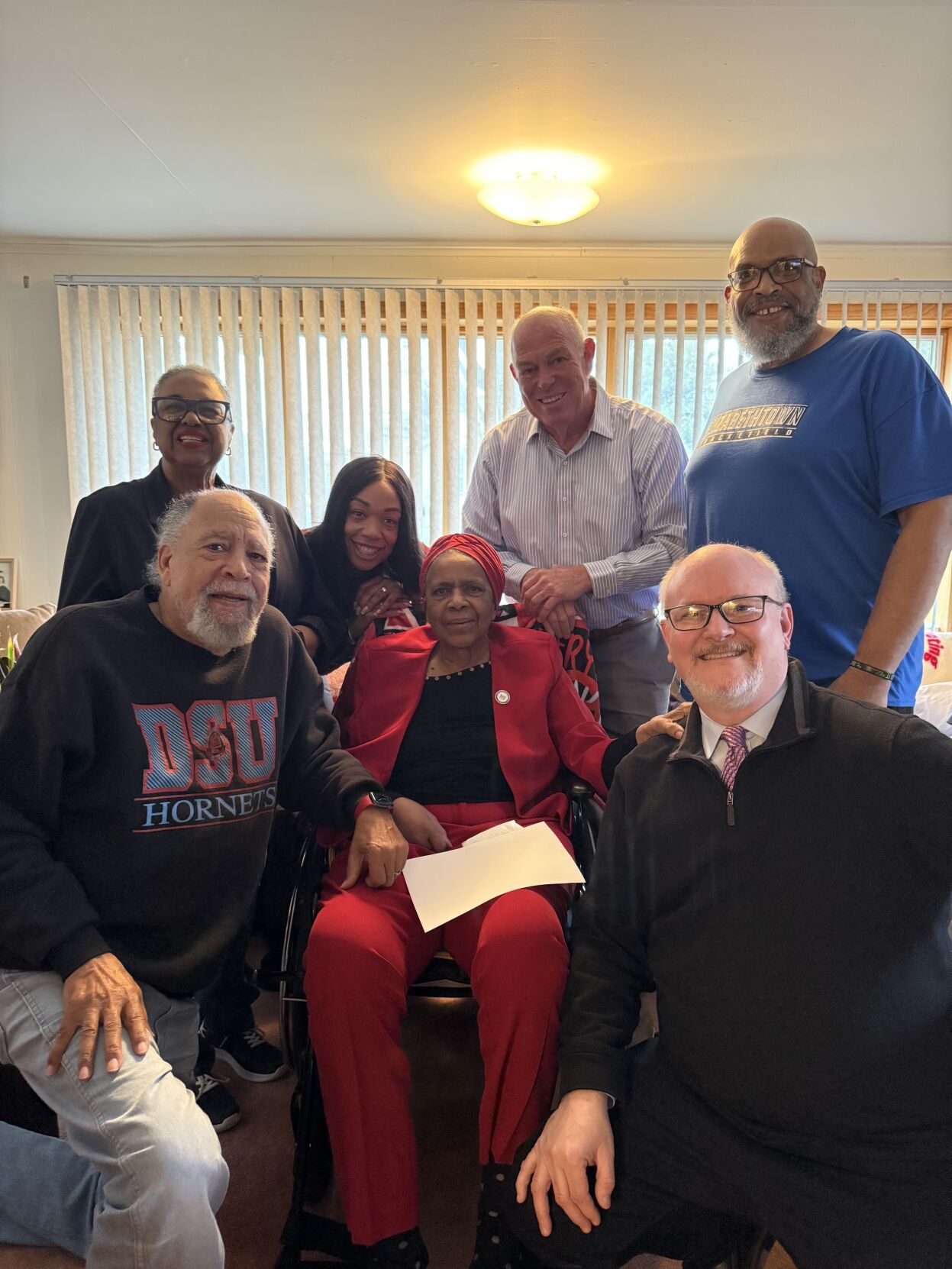 Rep. Stell Parker Selby at her private swearing in ceremony in her home on Monday, March 24